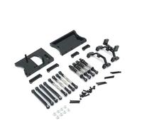 MN MN98 MN99S Servo Mount Bracket Shock Absorber Beam Set With Metal Chassis Pull Rods Compatible with 1 12 Scale RC Car Parts Compatible With Various Models(Black)