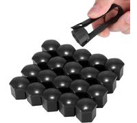 MNAAZVSOL For Seat Leon 2005-2024 Wheel Nut Caps, 20Pcs Lug Nut Covers Wheel Bolt Covers with Removal Tool Dustproof Anti-Rust Protective Hexagon Caps, 21mm