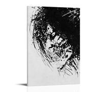 MNABSO Attack on Titan Anime Role Eren Yeager Black & White Art Poster Decorative Painting Canvas Wall Art Living Room Poster Bedroom Painting 20 x 30 Inch (50 x 75 cm)