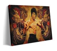 MNABSO Bruce Lee Chinese Kongfu Fan Art Wall Art Picture Print Modern Family Room Decor 20 x 30 Inches (50 x 75 cm)