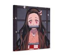 MNABSO Demon Slayer Cute Kamado Nezuko Wall Art Picture Print Modern Family Room Decor 12 x 12 Inches (30 x 30 cm)