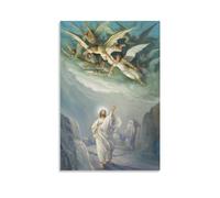 MNABSO God And His Angels Poster Decorative Painting Canvas Wall Art Living Room Poster Bedroom Painting 16 x 24 Inch (40 x 60 cm)