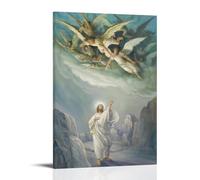 MNABSO God And His Angels Poster Decorative Painting Canvas Wall Art Living Room Poster Bedroom Painting 16 x 24 Inch (40 x 60 cm)