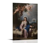 MNABSO Holy Shepherd of The Soul Virgin Mary Poster Decorative Painting Canvas Wall Art Living Room Poster Bedroom Painting 24 x 36 Inch (60 x 90 cm)