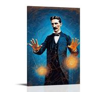 MNABSO Inventor Nikola Tesla Collection Art Poster Decorative Painting Canvas Wall Art Living Room Poster Bedroom Painting 24 x 36 Inch (60 x 90 cm)