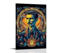 MNABSO Inventor Nikola Tesla Collection Fan Art Wall Art Picture Print Modern Family Room Decor 16 x 24 Inches (40 x 60 cm)
