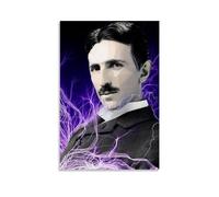 MNABSO Inventor Nikola Tesla Colourful Art Poster Decorative Painting Canvas Wall Art Living Room Poster Bedroom Painting 08 x 12 Inch (20 x 30 cm)