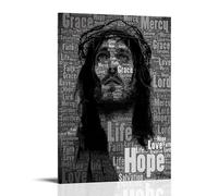 MNABSO Jesus Black White Painting Art Wall Art Picture Print Modern Family Room Decor 12 x 18 Inches (30 x 45 cm)