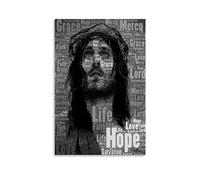 MNABSO Jesus Black White Painting Art Wall Art Picture Print Modern Family Room Decor 20 x 30 Inches (50 x 75 cm)