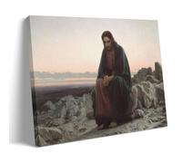 MNABSO Jesus in The Wilderness Wall Art Picture Print Modern Family Room Decor 08 x 12 Inches (20 x 30 cm)