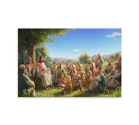 MNABSO Jesus Preaching Poster Decorative Painting Canvas Wall Art Living Room Poster Bedroom Painting 24 x 36 Inch (60 x 90 cm)
