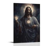 MNABSO Jesus Sacred Heart Art Poster Decorative Painting Canvas Wall Art Living Room Poster Bedroom Painting 12 x 18 Inch (30 x 45 cm)