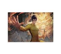 MNABSO Kung Fu Superstar Bruce Lee Classic Moves Poster Decorative Painting Canvas Wall Art Living Room Poster Bedroom Painting 12 x 18 Inch (30 x 45 cm)