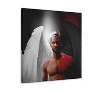 MNABSO Lucifer Male Protagonist Black and White Art Wall Art Picture Print Modern Family Room Decor 16 x 16 Inch (40 x 40 cm)
