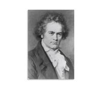 MNABSO Ludwig Van Beethoven Black & White Fan Art Wall Art Picture Print Modern Family Room Decor 16 x 24 Inches (40 x 60 cm)