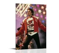 MNABSO Michael Jackson Red And Black Poster Decorative Painting Canvas Wall Art Living Room Poster Bedroom Painting 24 x 36 Inch (60 x 90 cm)