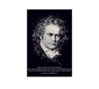 MNABSO Musician Ludwig Van Beethoven Black And White Art Poster Decorative Painting Canvas Wall Art Living Room Poster Bedroom Painting 24 x 36 Inch (60 x 90 cm)