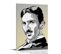MNABSO Nikola Tesla Black And White Fan Art Poster Decorative Painting Canvas Wall Art Living Room Poster Bedroom Painting 08 x 12 Inch (20 x 30 cm)