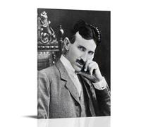 MNABSO Nikola Tesla Black White Art Wall Art Picture Print Modern Family Room Decor 16 x 24 Inches (40 x 60 cm)