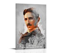 MNABSO Nikola Tesla Painting Art Poster Decorative Painting Canvas Wall Art Living Room Poster Bedroom Painting 24 x 36 Inch (60 x 90 cm)