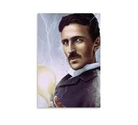 MNABSO Nikola Tesla Painting Fan Art Wall Art Picture Print Modern Family Room Decor 16 x 24 Inches (40 x 60 cm)