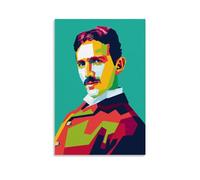 MNABSO Nikola Tesla Pop Fan Art Wall Art Picture Print Modern Family Room Decor 16 x 24 Inches (40 x 60 cm)