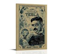 MNABSO Nikola Tesla Wall Art Picture Print Modern Family Room Decor 12 x 18 Inches (30 x 45 cm)