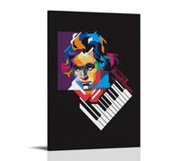 MNABSO Pianist Ludwig Van Beethoven Poster Decorative Painting Canvas Wall Art Living Room Poster Bedroom Painting 12 x 18 Inch (30 x 45 cm)