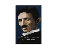 MNABSO Poster Nikola Tesla Art Poster Decorative Painting Canvas Wall Art Living Room Poster Bedroom Painting 24 x 36 Inch (60 x 90 cm)