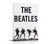 MNABSO The Beatles Band Black White Fan Art Poster Decorative Painting Canvas Wall Art Living Room Poster Bedroom Painting 08 x 12 Inch (20 x 30 cm)