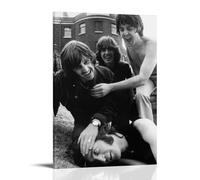 MNABSO The Beatles Band Black & White Fan Art Poster Decorative Painting Canvas Wall Art Living Room Poster Bedroom Painting 08 x 12 Inch (20 x 30 cm)