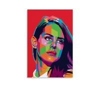 MNABSO The Singer Lana Del Rey Pop Art Poster Decorative Painting Canvas Wall Art Living Room Poster Bedroom Painting 12 x 18 Inch (30 x 45 cm)