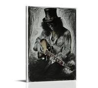 MNABSO The Singer Slash Black And White Fan Art Poster Decorative Painting Canvas Wall Art Living Room Poster Bedroom Painting 12 x 18 Inch (30 x 45 cm)
