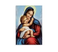 MNABSO Virgin Mary And Baby Art Wall Art Picture Print Modern Family Room Decor 12 x 18 Inches (30 x 45 cm)
