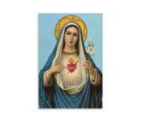 MNABSO Virgin Mary Flawless Heart of The Ocean Poster Decorative Painting Canvas Wall Art Living Room Poster Bedroom Painting 12 x 18 Inch (30 x 45 cm)