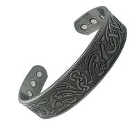 Mnb Magnetics Pure Copper Celtic Style with an Intricate Eagle/Bird of Prey Design - Extra Strong Magnets (Medium, Pewter)