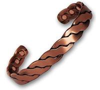 MnB Magnetics Pure Copper Magnetic Bracelet in Woven Design (Copper, Medium)