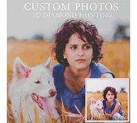 mnbhj Custom Diamond Painting Photo 5D Personalised Diamond Art Create Your Own Diamond Painting，Full Drill Embroidery Picture Home Decoration(30 * 40 Round Diamond)