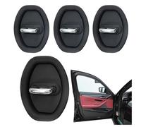 MNBHJGR 4 PCS Car Silicone Door Latch Protective Cover, for Cupra Formentor Leon TCR Car Door Lock Cover Protector Guard Latch Cap,A Black
