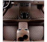 MNBHJGR 5pcs Custom Leather Car Floor Mats For VW TIGUAN Allspace 2017-2022 2023 2024, All Weather Front Rear Row Auto Carpet Waterproof Protection,D Brown