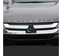 MNBHJGR Car Emblem Badge for Mitsubishi Outlander, Badge Decals Front Bonnet Trunk Decorative Self adhesive Tuning ABS Car Parts