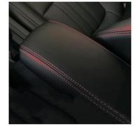 MNBHJGR Car Leather Center Console Armrest Covers, for VW beetle 2004-2012 Car Center Console Cover, Car Armrest Seat Box Cover Accessories,B/Black Red