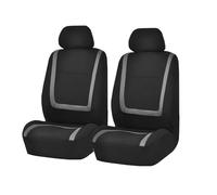 MNBHJGR Car Seat Covers, for Ford KA RU8 2008 2009 2010 2011 2012 2013 2014 2015 2016 2 Pieces Seat Covers for Cars, Adjustable Cushion Breathable Waterproof Non-Slip,B Grey