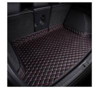 MNBHJGR Car Trunk Mats for Renault Clio 2019-2024, Leather Car Boot Liner Mat Car Boot Cover Anti-Slip Scratch Carpets,B/Black Red