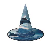 MNBVCDRTYU Aircraft Fighter Jets Halloween Hat - Full Print Design, Comfortable Oxford Cloth, Lightweight & Foldable For Parties, Carnivals, And More