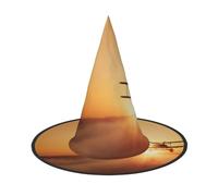 MNBVCDRTYU Aircraft Plane At Sunset Halloween Hat - Full Print Design, Comfortable Oxford Cloth, Lightweight & Foldable For Parties, Carnivals, And More