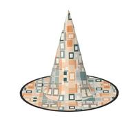 MNBVCDRTYU Atomic Stars Retro Pattern Halloween Hat - Full Print Design, Comfortable Oxford Cloth, Lightweight & Foldable For Parties, Carnivals, And More
