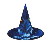 MNBVCDRTYU Blue Owl Halloween Hat - Full Print Design, Comfortable Oxford Cloth, Lightweight & Foldable For Parties, Carnivals, And More