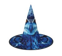 MNBVCDRTYU Blue Owl Halloween Hat - Full Print Design, Comfortable Oxford Cloth, Lightweight & Foldable For Parties, Carnivals, And More