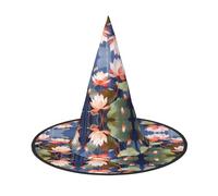 MNBVCDRTYU Botanical Floral Halloween Hat - Full Print Design, Comfortable Oxford Cloth, Lightweight & Foldable For Parties, Carnivals, And More